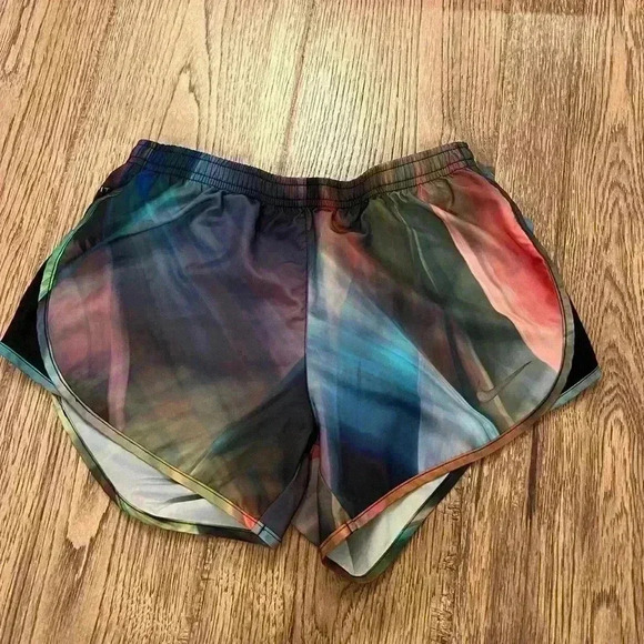 Nike Dri Fit Lined Running Shorts Women's Size XS Purple Multi - Picture 2 of 5